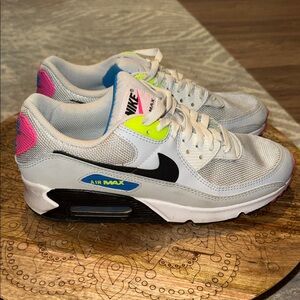 Nike air max 90 Pure platinum/ Black-Pink blast